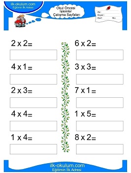 Çocuklar İçin toplam işlemi yaprak testleri 